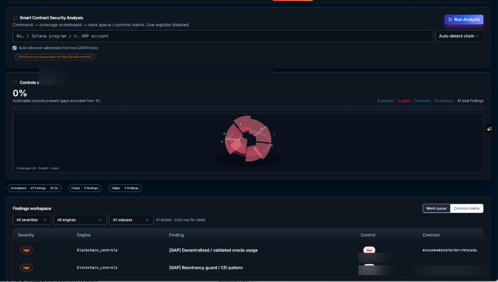 Observeri EASM smart contract security analysis and controls coverage
